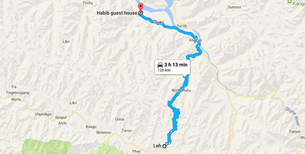 How to Reach Habib Guest House from Leh